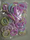 Wristband telephone line, large bright silver high-elasticity telephone line, hair band, simple and durable, high-elasticity hair tie, hair accessory Application Scenario